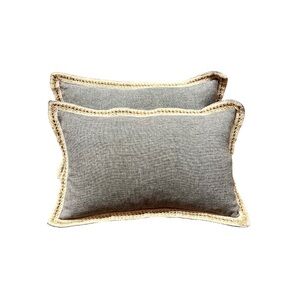 Gray accent pillows